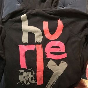 Hurley Black Zip Up Hooded Sweatshirt Women’s XL